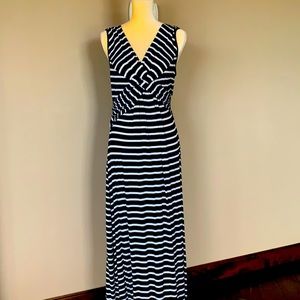 Black and white striped maxi dress by Spense large
